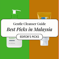 gentle cleansers line up in malaysia options in drugstore cetaphil cerave hada labo and avene in isolated colourful background