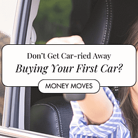 happy girl sitting in new car after purchase success, showing, holding auto remote key of vehicle